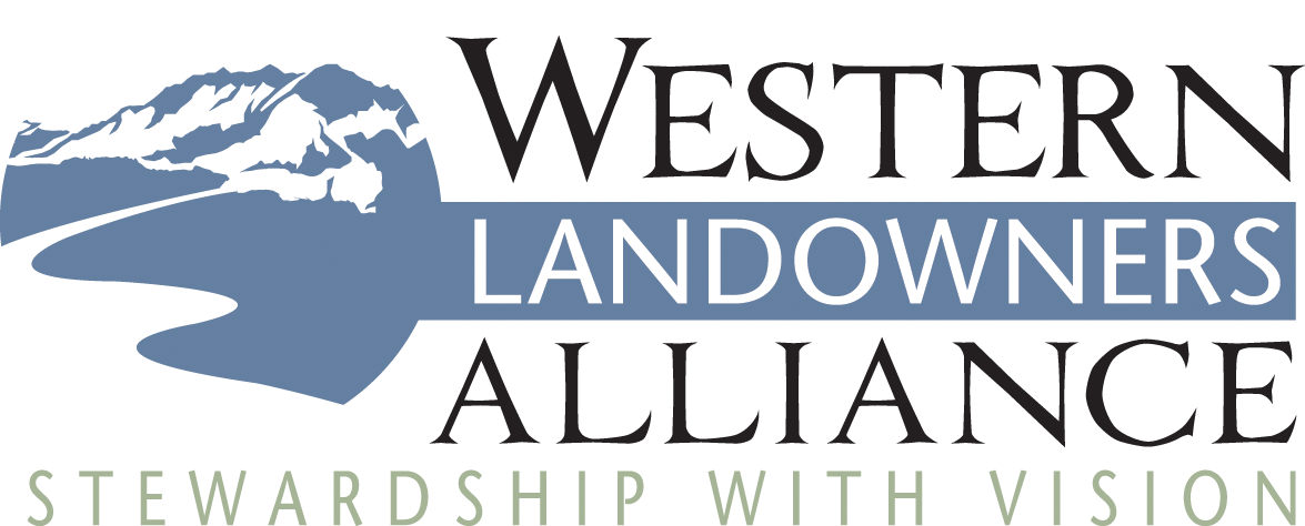 Western Landowners Alliance logo with words "Stewardship with Vision"