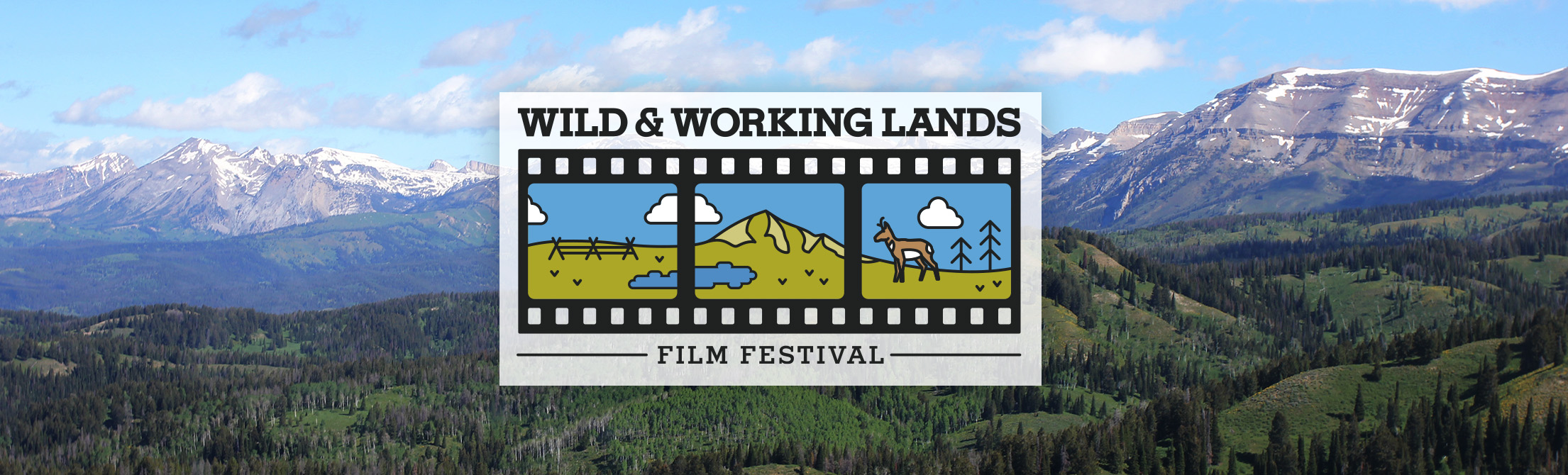 Wild and Working Lands Film Festival logo over mountains