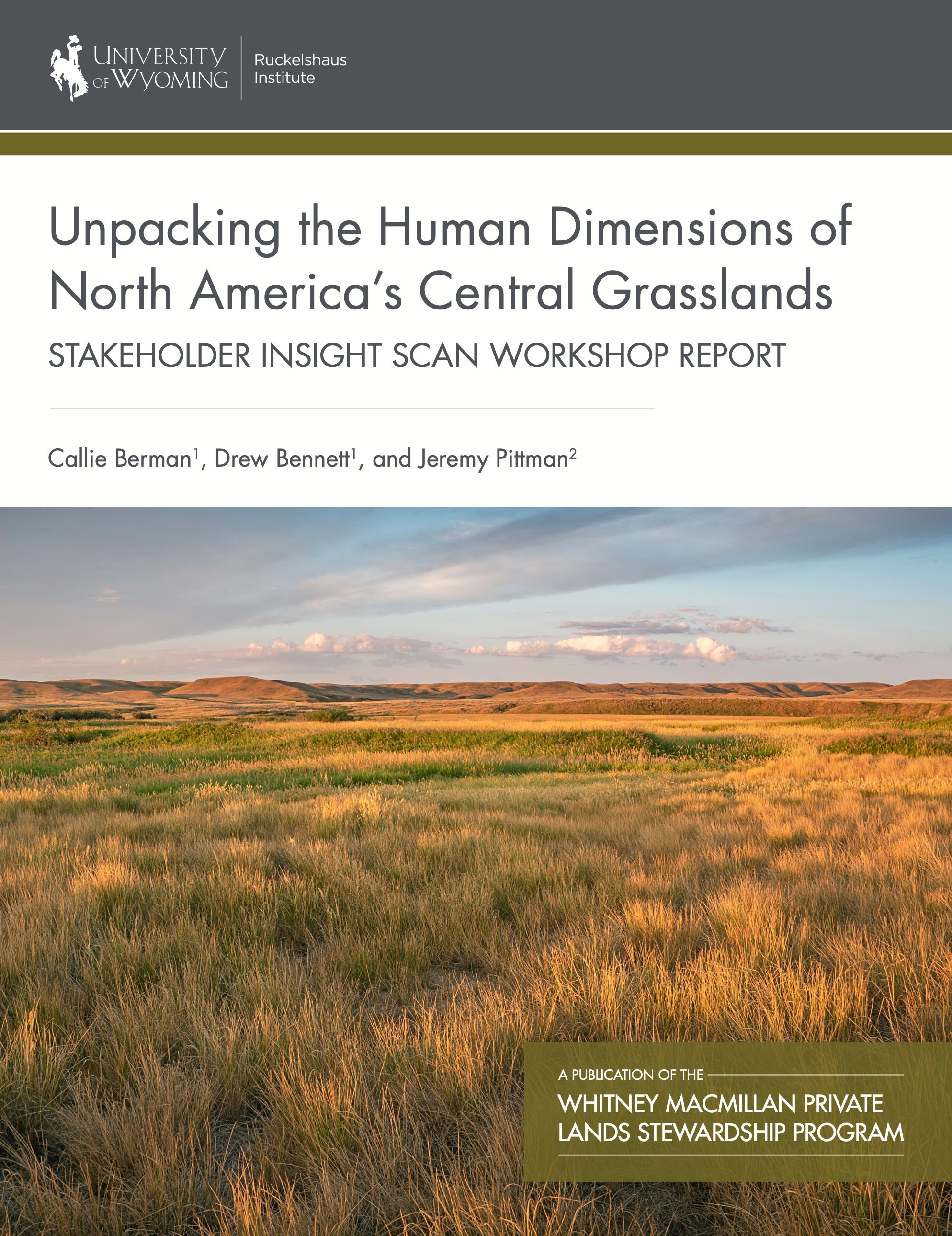 Cover of report with title and surface rights map