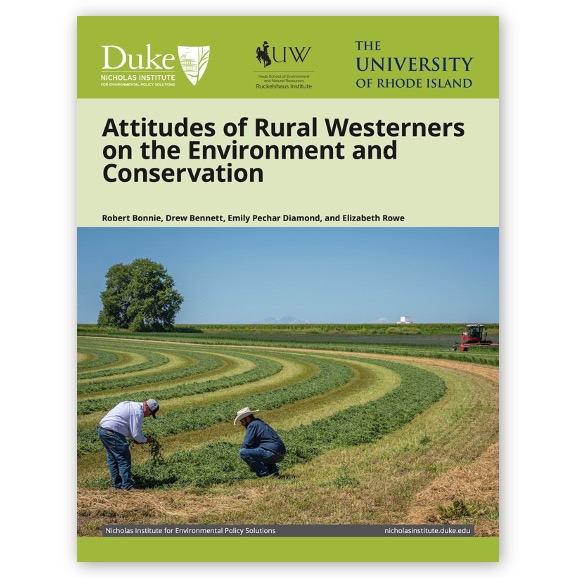 Publication cover thumbnail, "Attitudes of Rural Westerners on the Environment and Conservation"