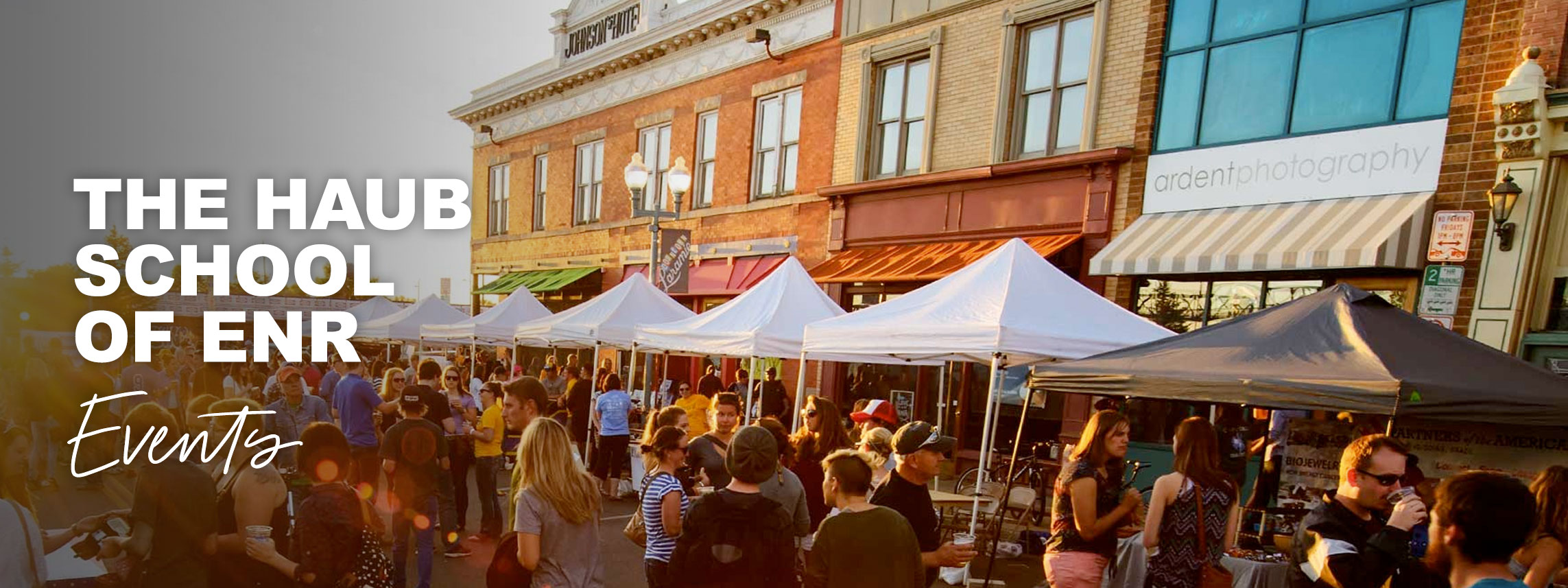 The Haub School Events with Laramie Farmers Market photo in background