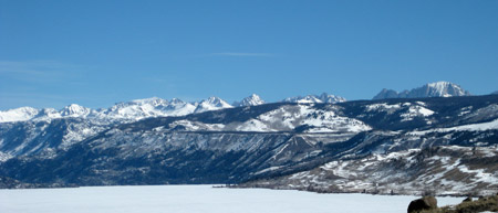 Wind River Mountains and Fremont Lake near Pinedale, by Mary Hogarty