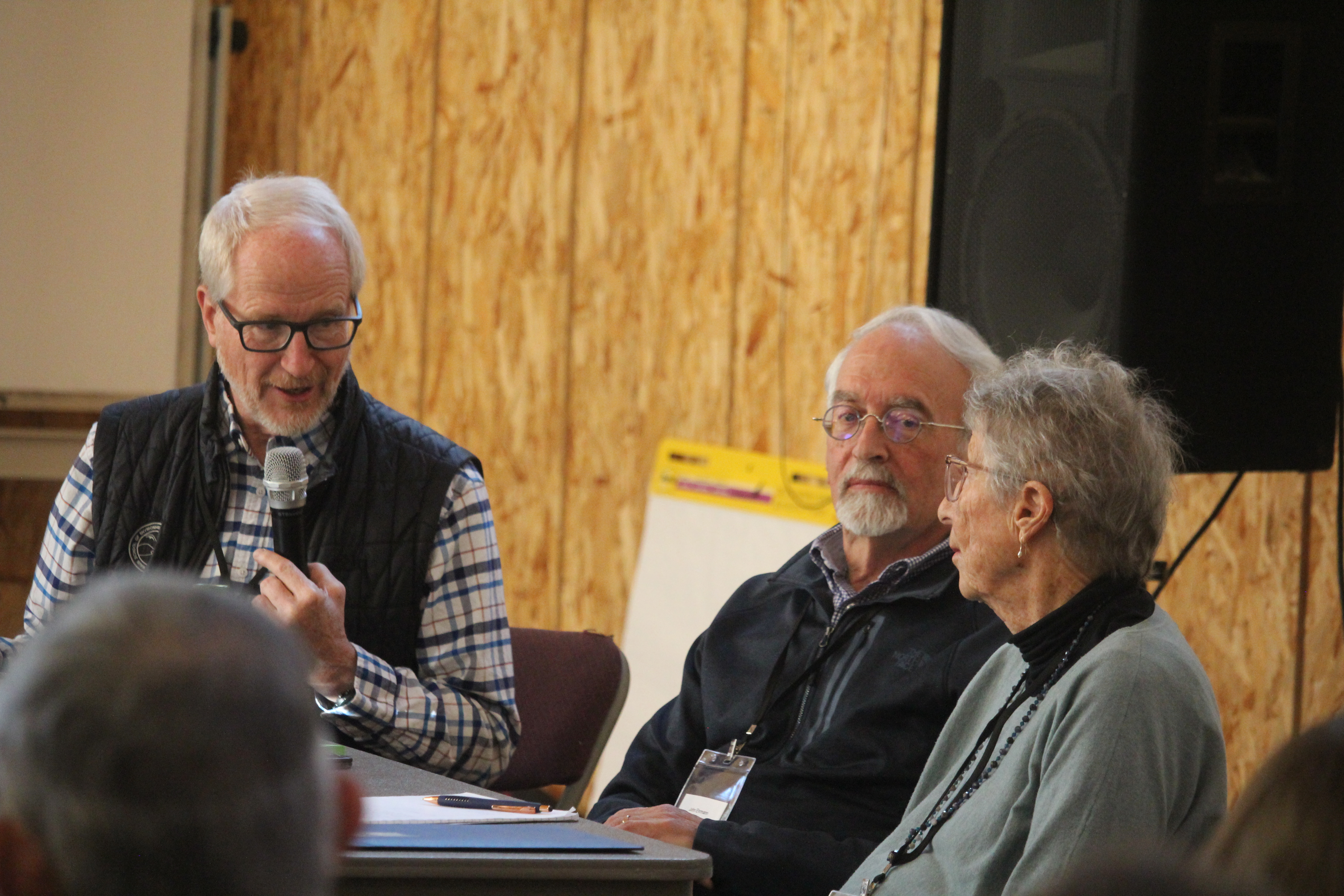 Three panelists discuss collaboration