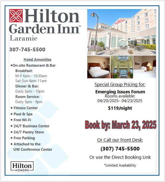 A flyer for the Hilton Room Block