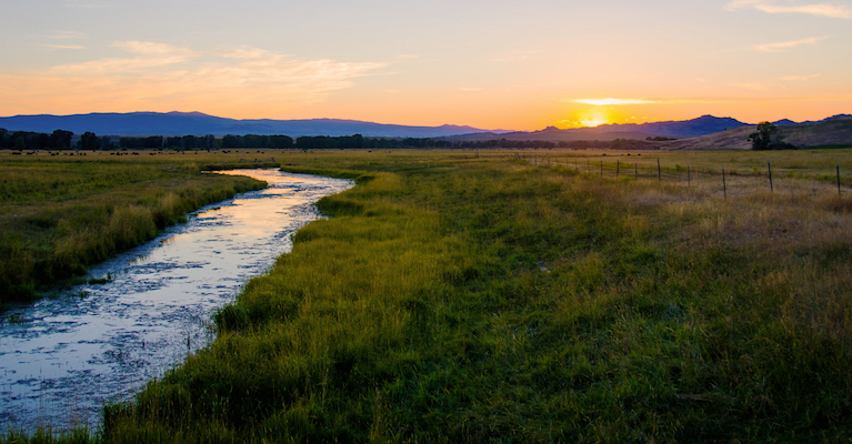 Creek on private land