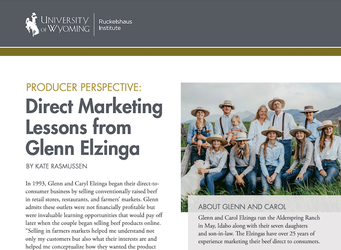 The top of a producer perspective article by Kate Rasmussen