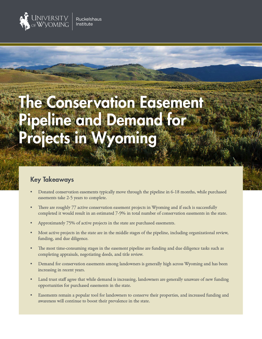 Cover of report with title and surface rights map