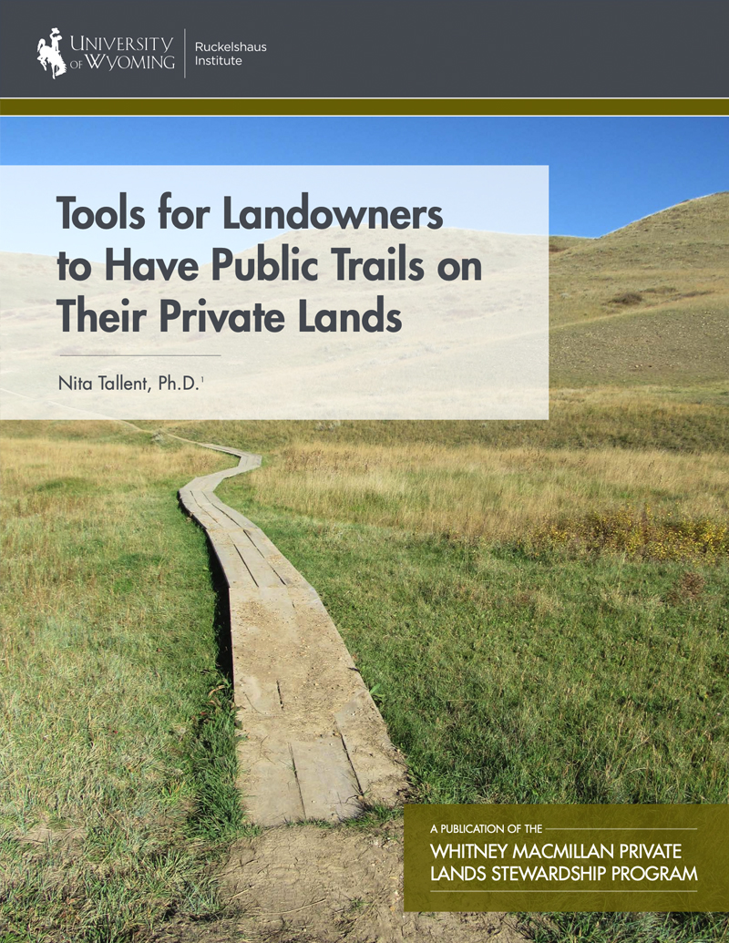 Cover of report with title and trail