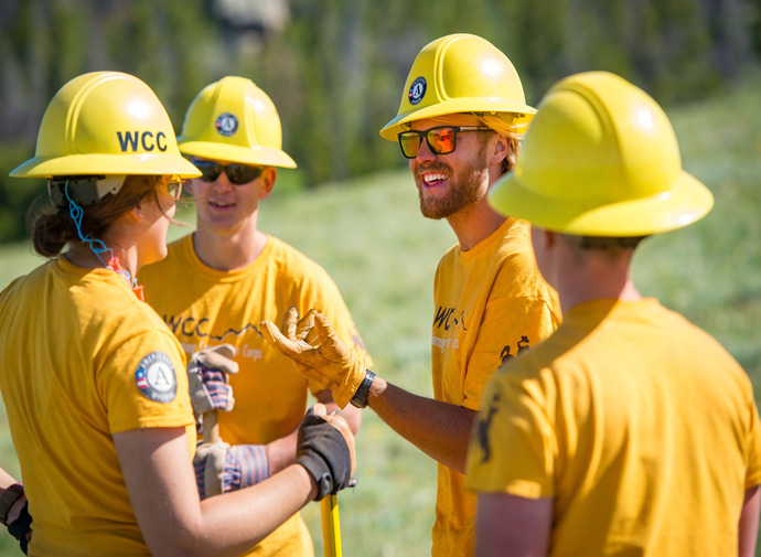 WCC crew members having a conversation