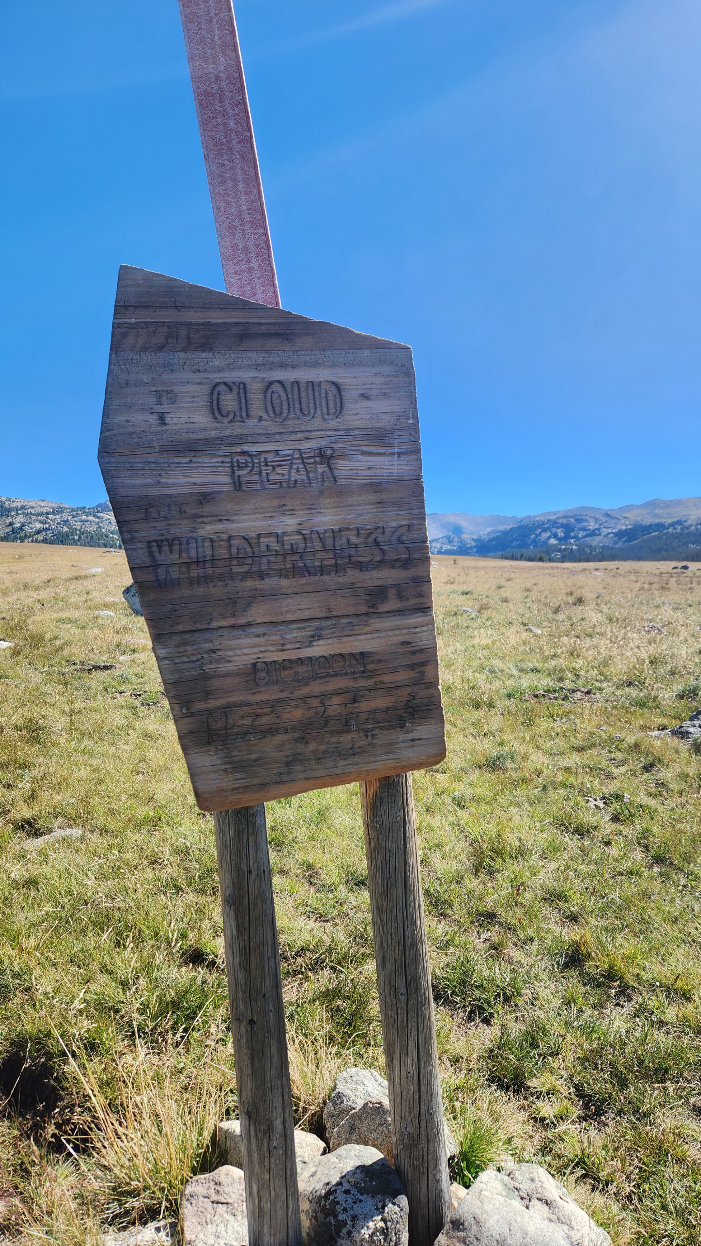 signage "Cloud Peak Wilderness"