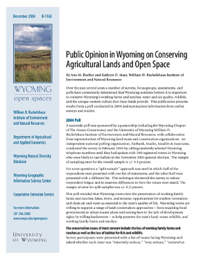 Report thumbnail of Public Opinion in Wyoming on Conserving Agricultural Lands and Open Space 
