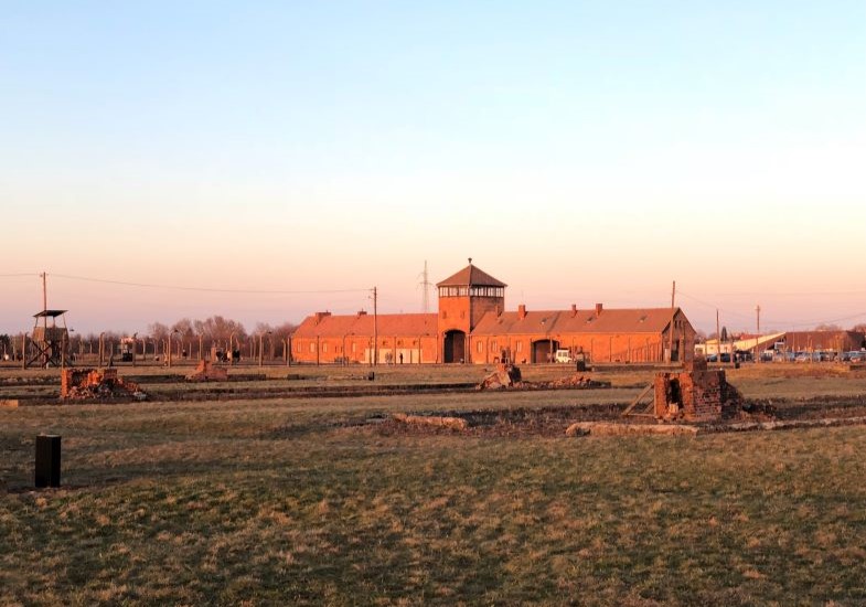 The entrance to the Memorial and Museum at the Birkenau Death Camp in Oświęcim, Poland. (Dr. Adam A. Blackler, photo)
