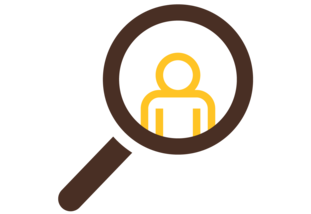 Icon of a magnifing glass. 
