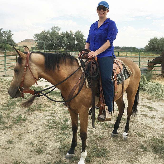 woman on a horse