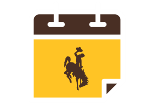 A yellow and brown icon of calendar page.