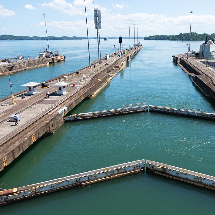 Panama canal lock