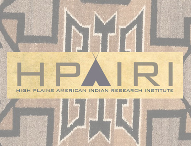HPAIRI (High Plains American Indian Research Institute) logo over native american pattern