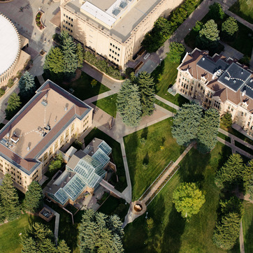 Aerial view of Old Main