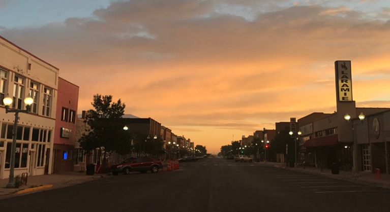 Laramie downtown sunset