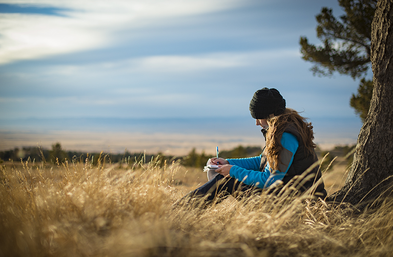 Woman in a field