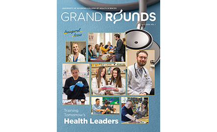 A magazine cover showing college medical student activities.