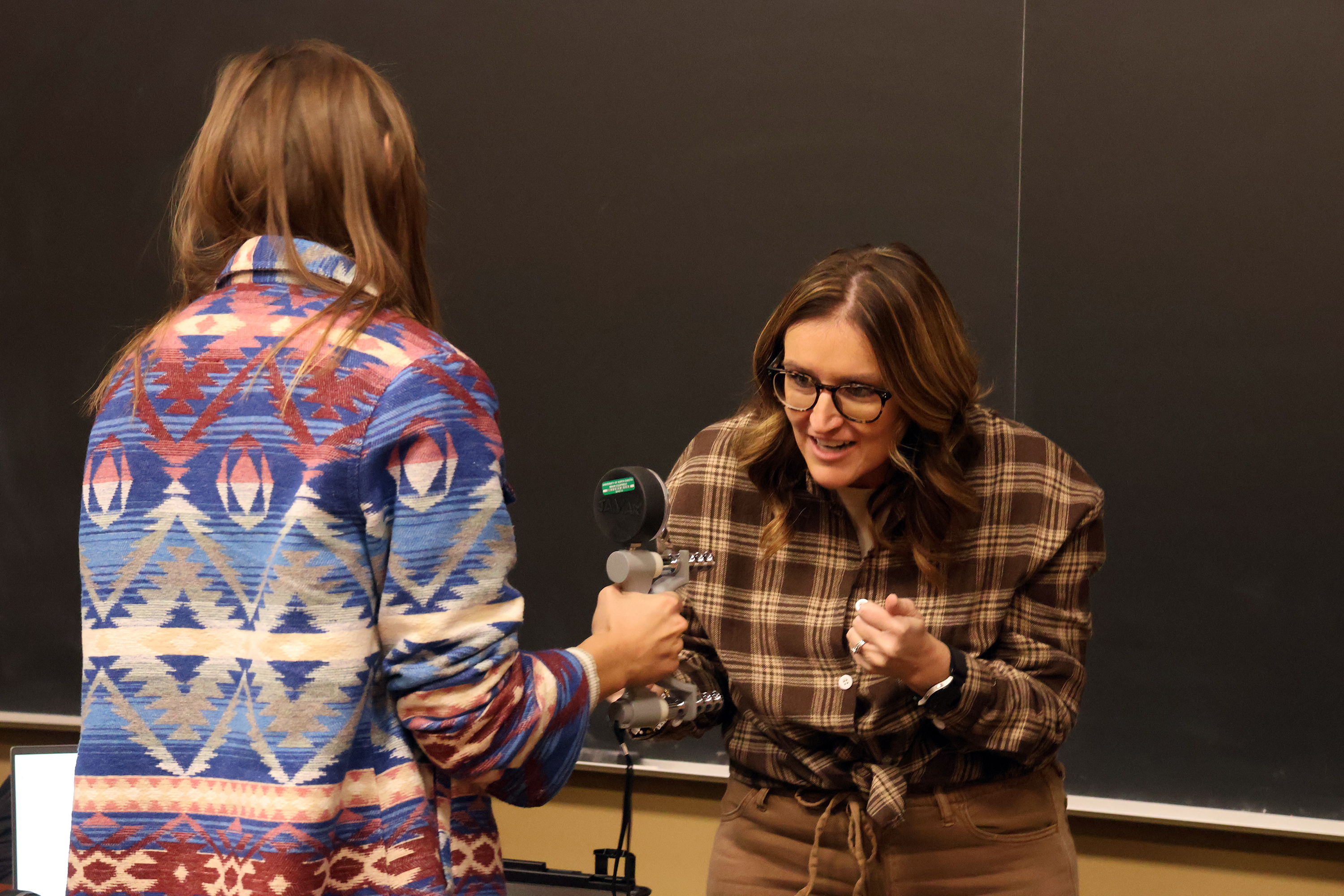 Demonstration of grip strength measurement device