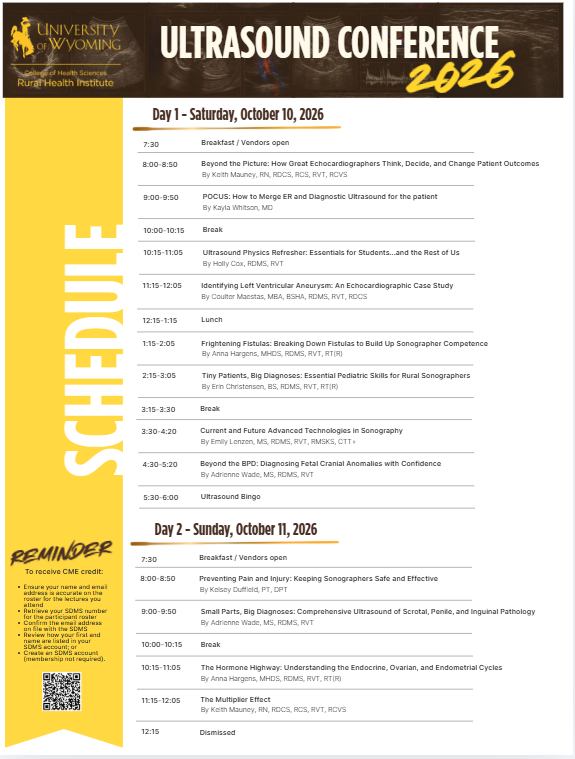 ultrasound conference schedule