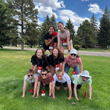students form a pyramid