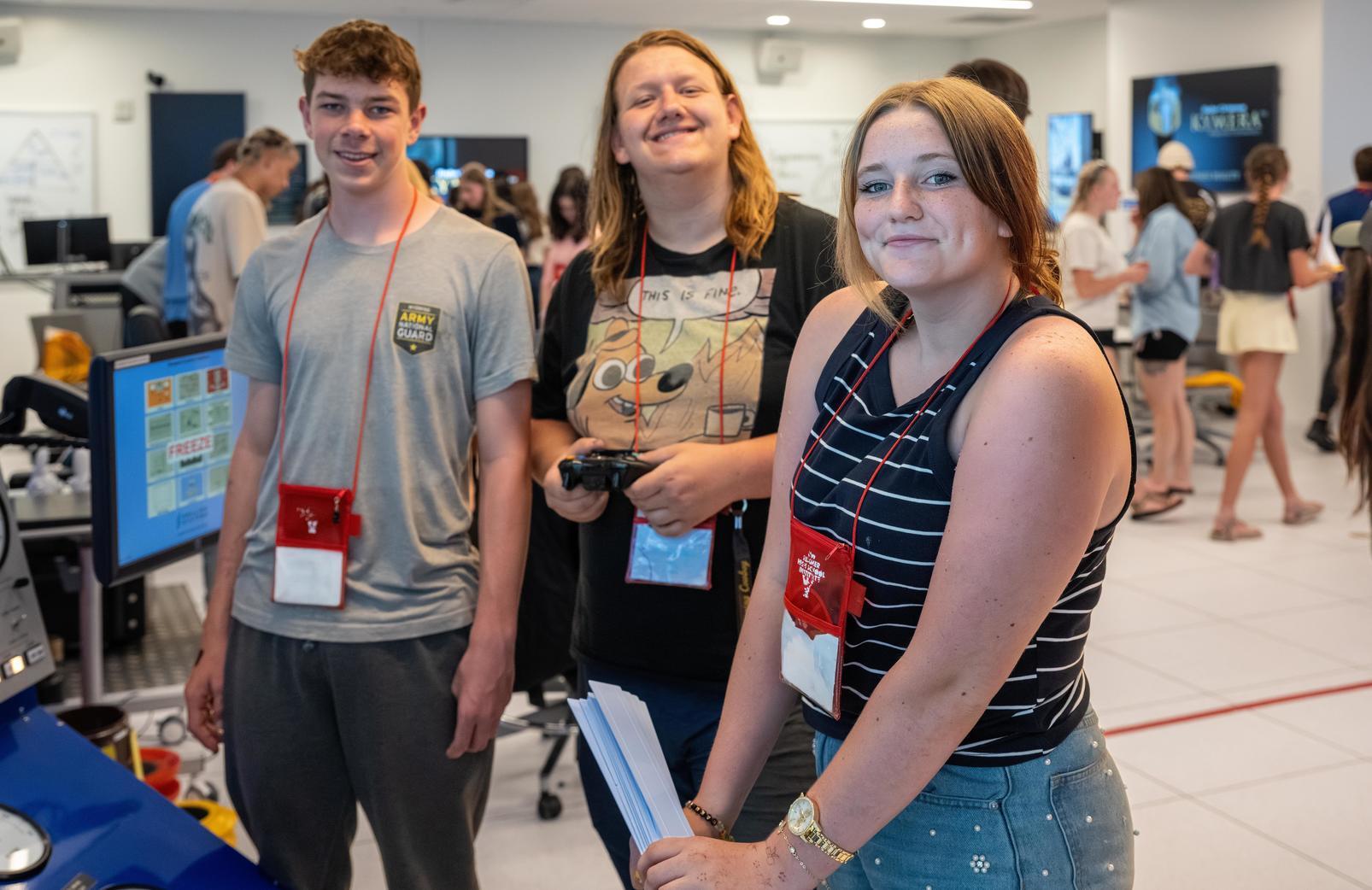 Students in the Energy Lab on campus.