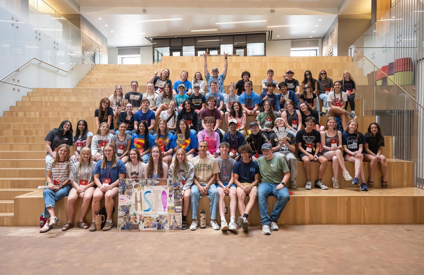 HSI 2026 students in the EERB for their STEM Showcase.