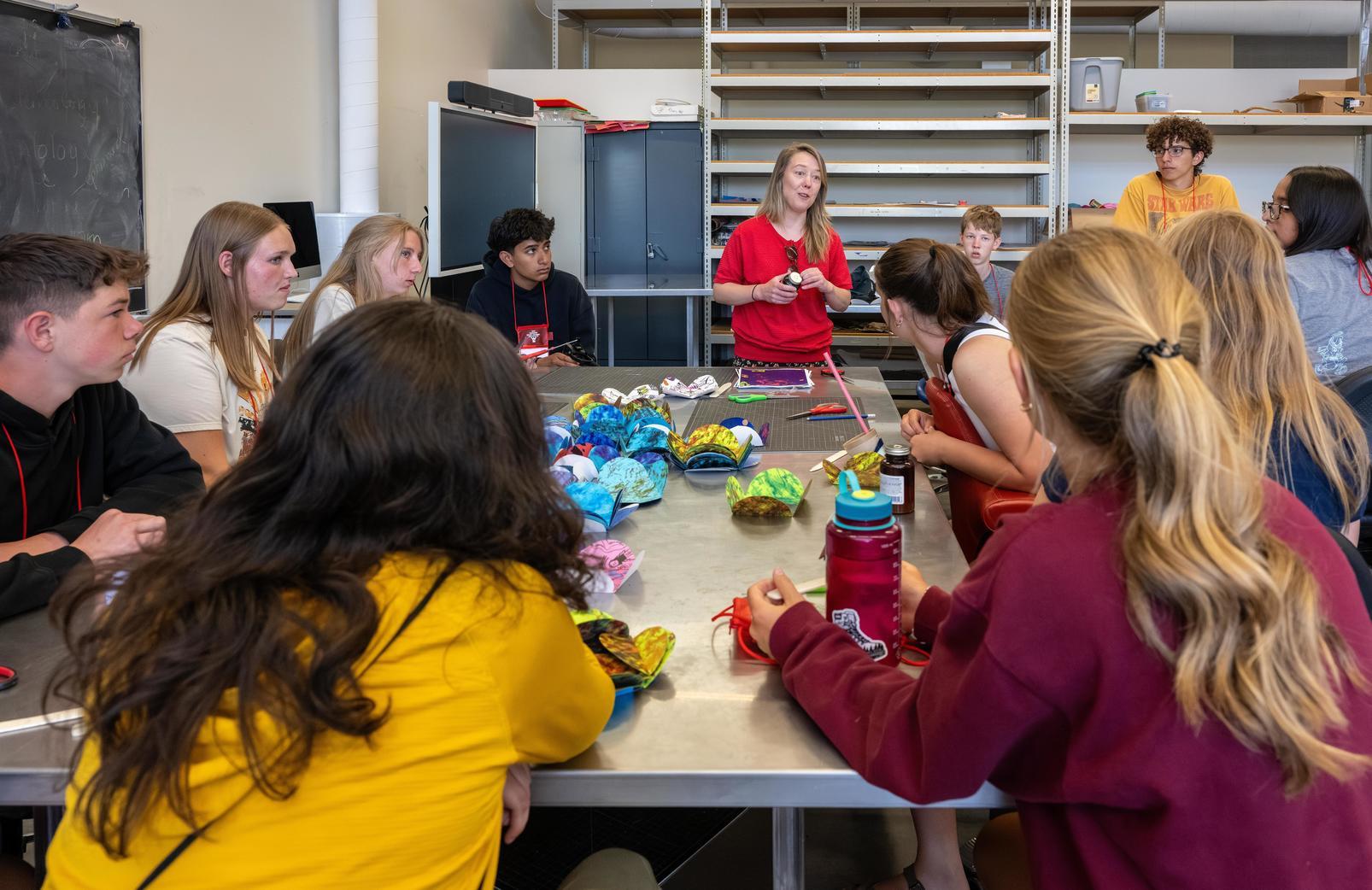 HSI Students working in their Visual Arts Class.
