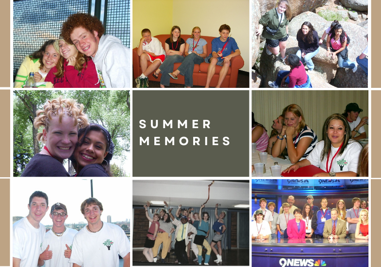Collage of HSI photos from throughout the years featuring students in various activities.