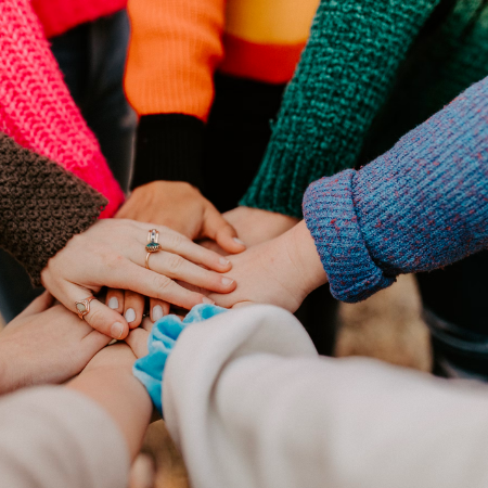 Hands in a circle