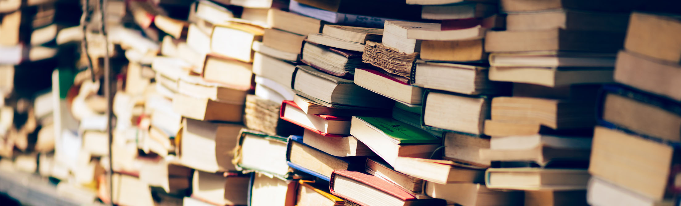 Books on shelves