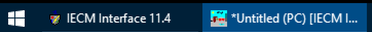 the taskbar