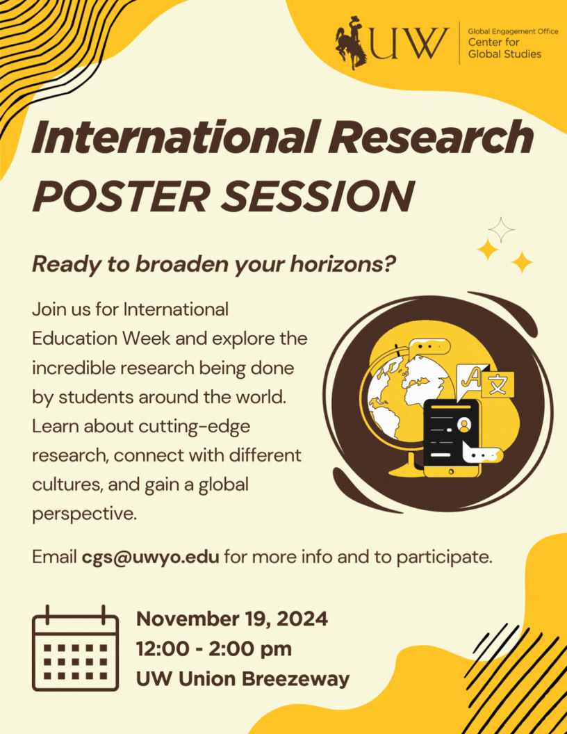 International research poster session flyer