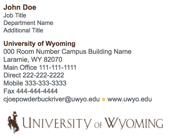 option 1 image with brown UW bucking brono UW text logo