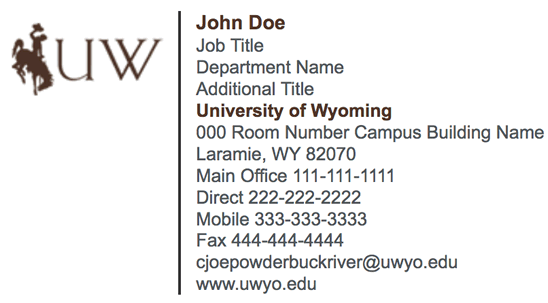 option 2 image with brown UW bucking brono logo