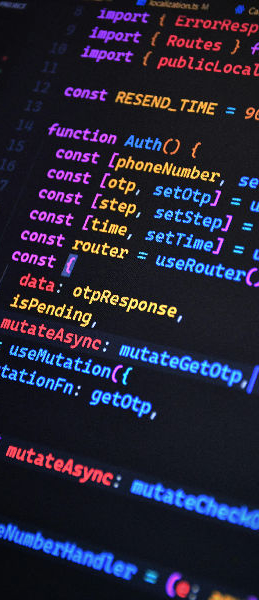 computer screen showing programing code