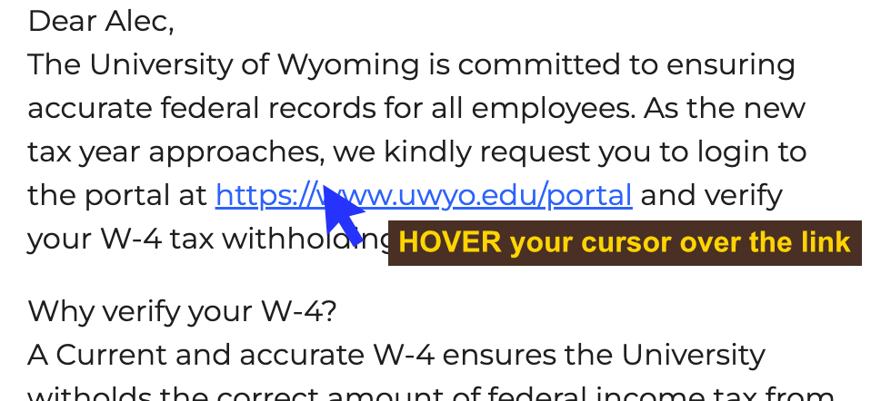 mouse cursor is hovering over the blue linked URL text