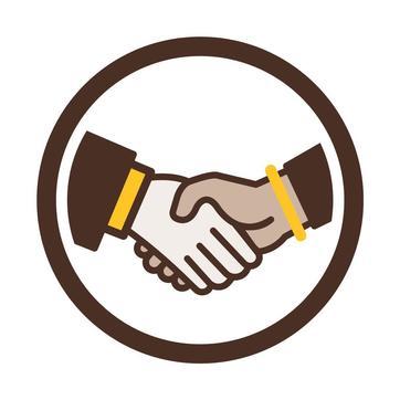 UW logo business shaking hands