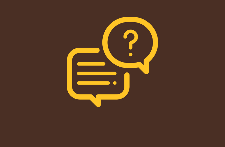 A graphic showing a question being asked.