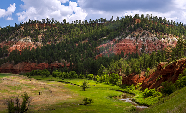 Mountainess terrain in rural Wyoming.