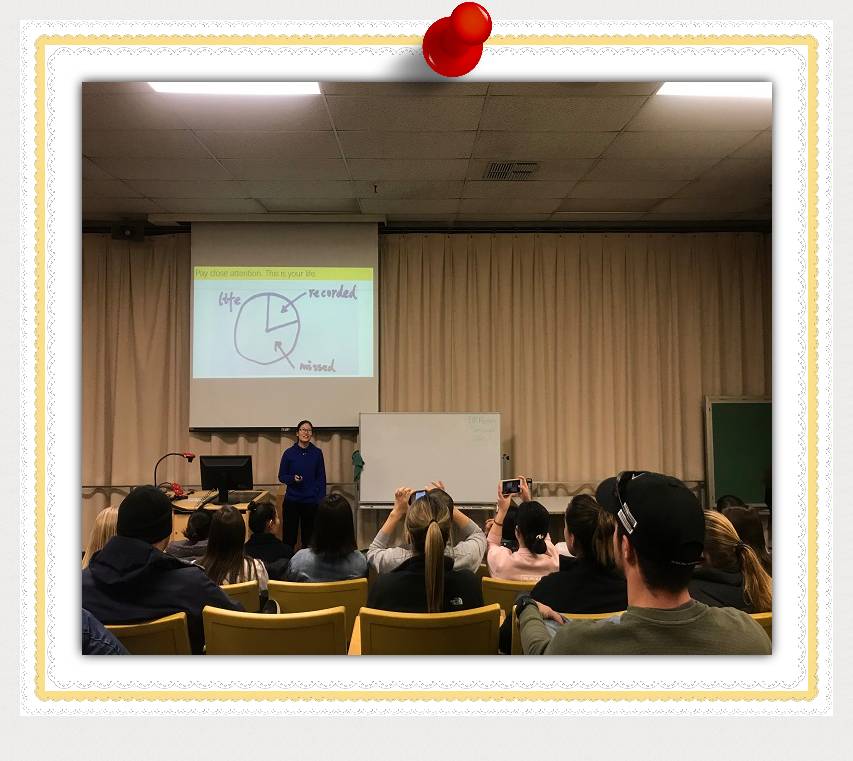 A person giving a presentation.