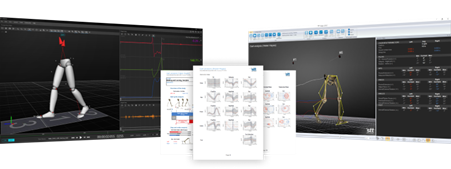 Graphic of a computer analyzing human excercise.