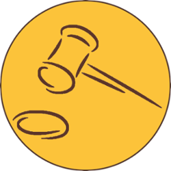 icon showing a gavel