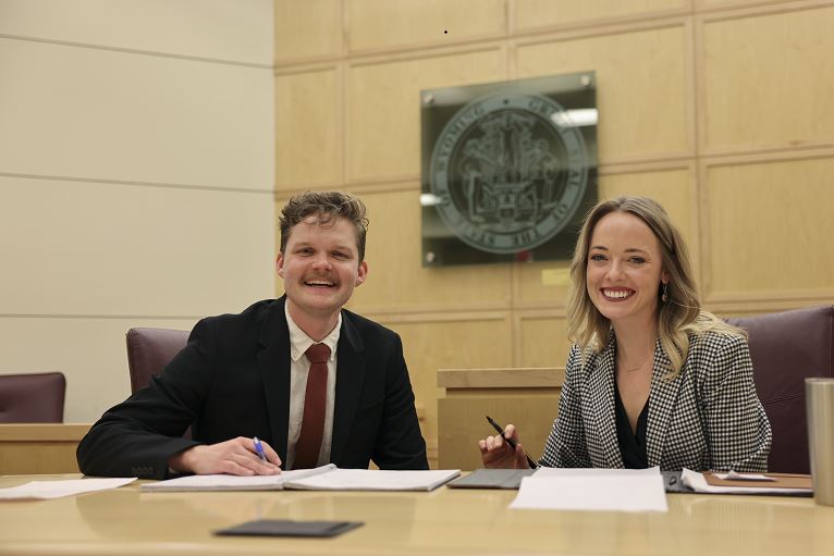 law students in court