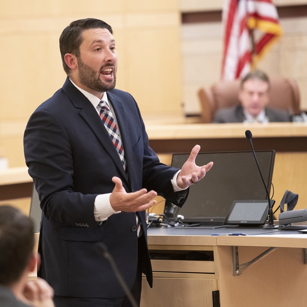 Student in courtroom