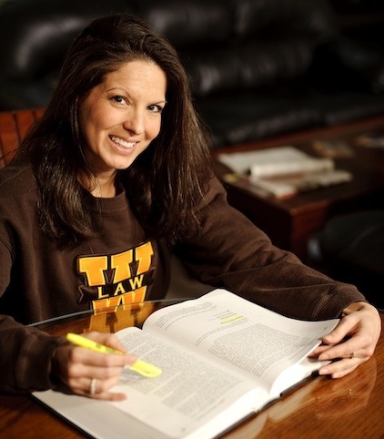 Law student studying