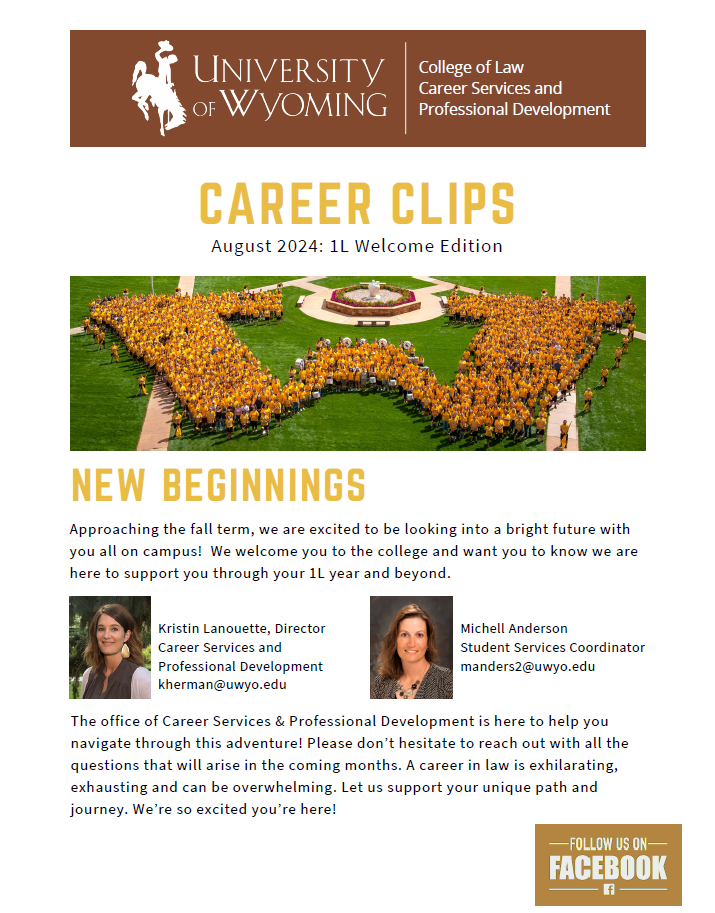 1L August Newsletter Cover Page